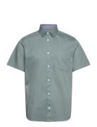 Bedford Shirt Tops Shirts Short-sleeved Blue Tom Tailor