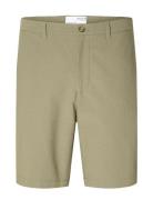Slhregular-Karl Seersucker Shorts Bottoms Shorts Casual Green Selected...