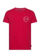 Hilfiger Roundle Tee Tops T-Kortærmet Skjorte Red Tommy Hilfiger
