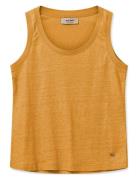Mmcasa Foil Tank Top Tops T-shirts & Tops Sleeveless Orange MOS MOSH