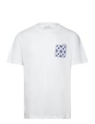 Tile T-Shirt Tops T-Kortærmet Skjorte White Les Deux