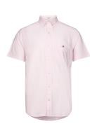 Reg Classic Oxford Ss Shirt Tops Shirts Short-sleeved Pink GANT