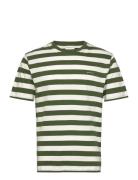 Stripe Ss T-Shirt Tops T-Kortærmet Skjorte Green GANT