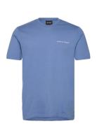 Embroidered T-Shirt Tops T-Kortærmet Skjorte Blue Lyle & Scott