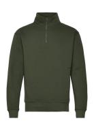 Ken Half Zip Sweatshirt Tops Sweatshirts & Hoodies Sweatshirts Green S...