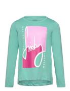 Nkfviolet Ls Loose Top Tops T-shirts Long-sleeved T-Skjorte Green Name...