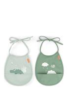 Tiny Pocket Bib 2-Pack Croco Green Baby & Maternity Baby Feeding Bibs ...