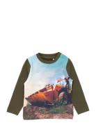 T-Shirt L/S Tops T-shirts Long-sleeved T-Skjorte Multi/patterned Minym...