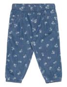 Pants Aop Chambray Bottoms Trousers Blue Minymo