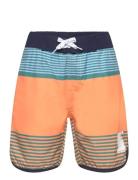 Swim Long Shorts, Striped Badeshorts Multi/patterned Color Kids