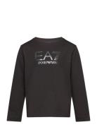 T-Shirt Tops T-shirts Long-sleeved T-Skjorte Black EA7