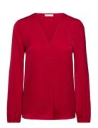 Rindaiw Blouse Tops Blouses Long-sleeved Red InWear