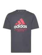 Mufc Kids Tee Sport T-Kortærmet Skjorte Grey Adidas Performance