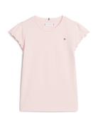 Essential Ruffle Sleeve Top Ss Tops T-Kortærmet Skjorte Pink Tommy Hil...