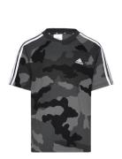 J Bl Camo T Tops T-Kortærmet Skjorte Black Adidas Sportswear