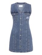 Sleeveless Denim Dress Kort Kjole Blue Calvin Klein Jeans