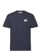 Ace Letter T-Shirt Gots Tops T-Kortærmet Skjorte Navy Double A By Wood...