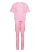 Warped Juicy Ss Tee And Legging Lounge Set Pyjamassæt Pink Juicy Coutu...