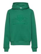 Tonal As Hoodie Tops Sweatshirts & Hoodies Hoodies Green GANT