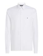 Oxford Dobby Sf Shirt Tops Shirts Casual White Tommy Hilfiger