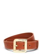 Square Buckle Belt Bælte Brown Mango