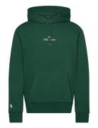 Logo Double-Knit Hoodie Tops Sweatshirts & Hoodies Hoodies Green Polo ...