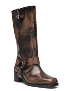 Rocky Brushed Brown Leather Boots Lange Støvler Brown ALOHAS