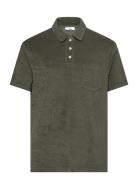 Rainer Designers Shirts Short-sleeved Khaki Green Reiss