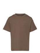 Jjestar Jj Tee Ss Noos Jnr Tops T-Kortærmet Skjorte Brown Jack & J S