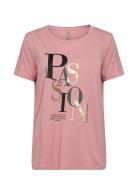 Sc-Felicity Fp Tops T-shirts & Tops Short-sleeved Pink Soyaconcept