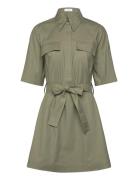 Milly Kort Kjole Khaki Green Reiss