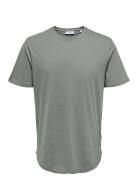 Onsmatt Longy Ss Tee Noos Tops T-Kortærmet Skjorte Khaki Green ONLY & ...