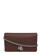 Pebbled Crossbody Turn-Lock Tech Case Bags Crossbody Bags Brown Lauren...