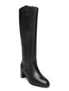 Carla Burnished Leather Ridingtk! Boot Lange Støvler Black Lauren Ralp...