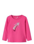 Nmfvix Ls Top Tops T-shirts Long-sleeved T-Skjorte Pink Name It