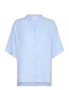 Ghitapw Sh Tops Shirts Short-sleeved Blue Part Two