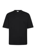 Mock Neck Cotton Tee Designers T-Kortærmet Skjorte Black Filippa K