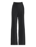 Pleated Straight Trousers Bottoms Trousers Straight Leg Black Mango