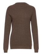 Rib Funnel Neck Sweater Designers Knitwear Jumpers Brown Davida Cashme...