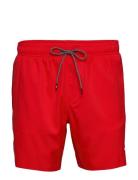 Puma Swim Men Mid Shorts 1P Sport Shorts Red Puma Swim