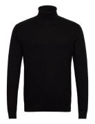 Slhberg Roll Neck B Tops Knitwear Turtlenecks Black Selected Homme