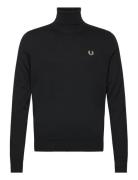 Roll Neck Jumper Tops Knitwear Turtlenecks Black Fred Perry