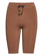 W. Logo Sport Shorts Bottoms Shorts Cycling Shorts Brown Svea