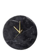 Vægur, Sort, Marmor Home Decoration Watches Wall Clocks Black Blooming...