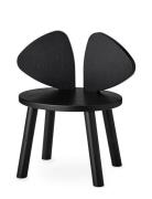 Mouse Børnestol Home Kids Decor Furniture Black Nofred