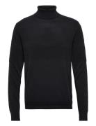 Slhmaine Ls Knit Roll Neck W Noos Tops Knitwear Turtlenecks Black Sele...