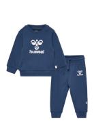 Hmlarine Crewsuit Sport Sweatsuits Navy Hummel