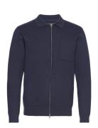 Inmuhlan Tops Knitwear Full Zip Jumpers Navy INDICODE