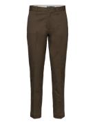 Cropped Slim Fit Twill Chino Pant Bottoms Trousers Chinos Brown Polo R...