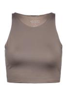 Kay Premium Cropped Top Sport Crop Tops Sleeveless Crop Tops Brown Röh...